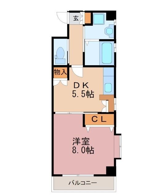 大通り秀栄マンションの物件間取画像