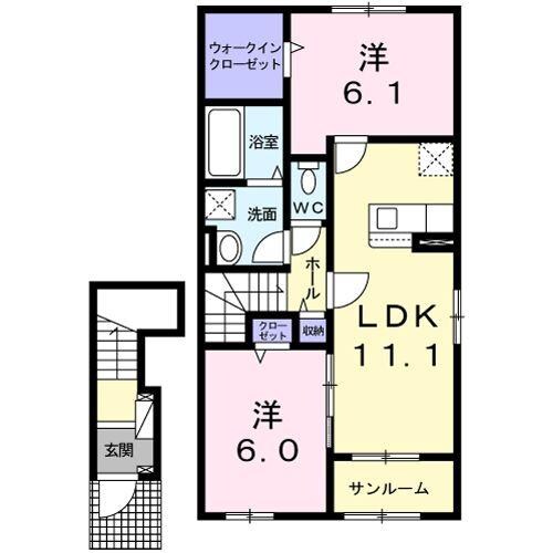 このはな　Ｍ＆Ｋ　Iの物件間取画像