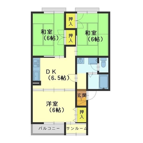 ベルクレージュ･FUJINAGA　Ｂ棟の物件間取画像