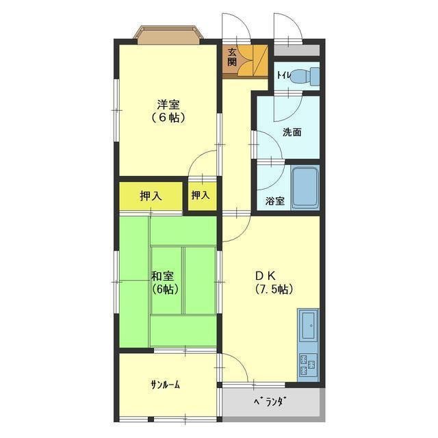 ハイツ速星の物件間取画像