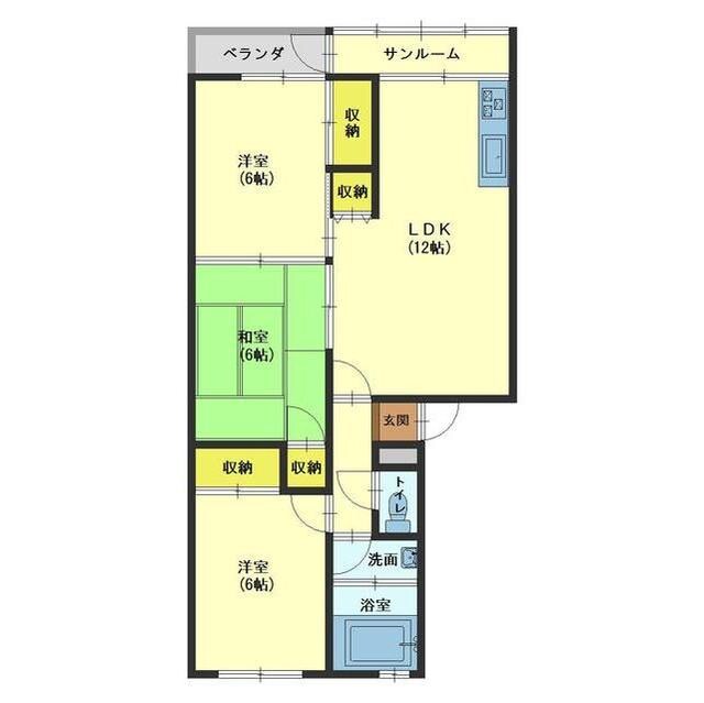 新庄マンションの物件間取画像