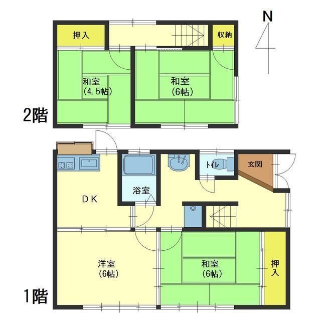 布瀬町南1丁目（野村邸2）貸家の物件間取画像