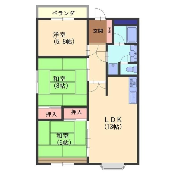 イエローハイツの物件間取画像