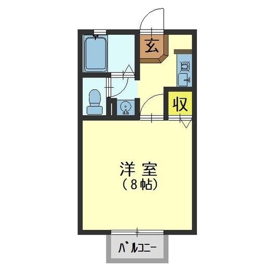 ハイツ八坂の物件間取画像