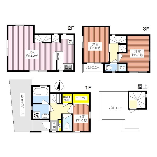 北砂１丁目戸建の物件間取画像