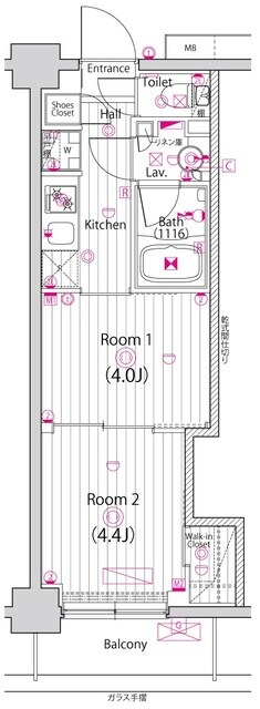 ガーラ・ヴィスタ元住吉の物件間取画像