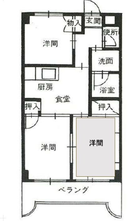 サンライフホソヤの物件間取画像