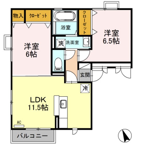 ラ　メールの物件間取画像