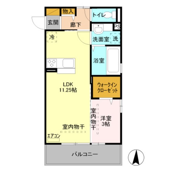 ジュネス稲荷塚の物件間取画像