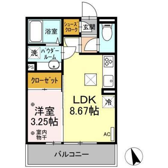 クロッシア三河町の物件間取画像