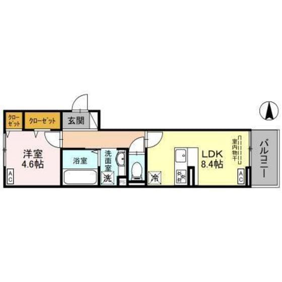 Ｄ－ＲＯＯＭ昭和町の物件間取画像