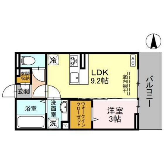 Ｄ－ＲＯＯＭ昭和町の物件間取画像