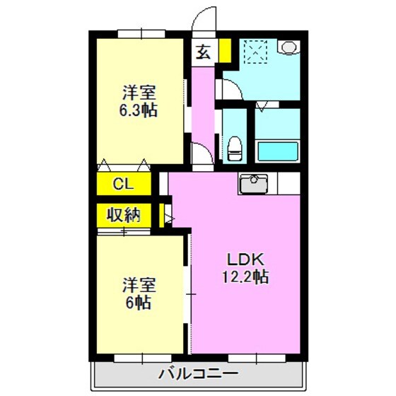 井野マンションの物件間取画像