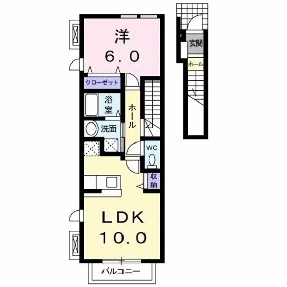 グランデ楓Ａの物件間取画像