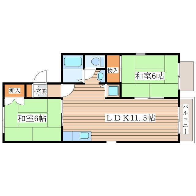 セジュールＭ９５　Ⅰ番館の物件間取画像