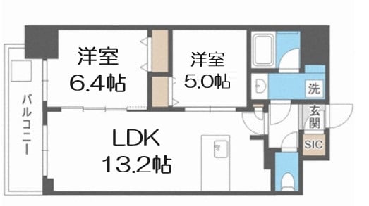 アーバネックス南新町の物件間取画像