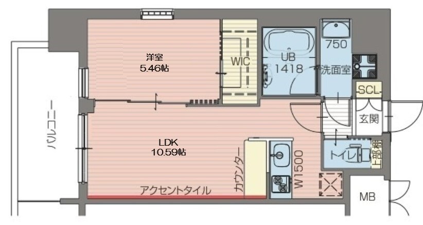 プレジオ難波の物件間取画像