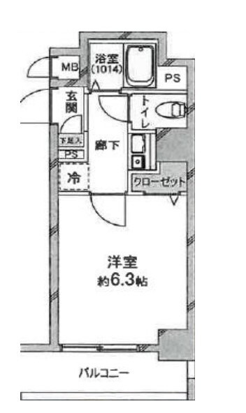 クレール上本町の物件間取画像