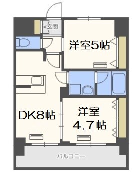 エステムプラザ難波WESTⅡプレディアの物件間取画像