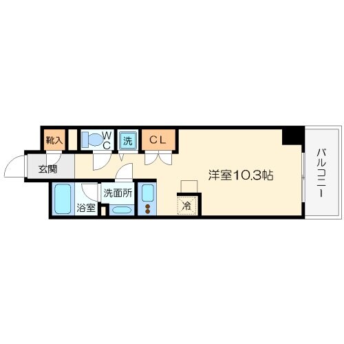 セイワパレス大手前西の物件間取画像