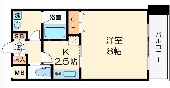 アーバンフラッツ西中島の物件間取画像