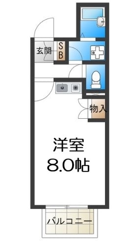 ICUBE阿波座の物件間取画像