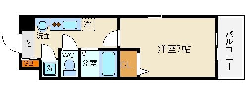 オリエンタル上町の物件間取画像