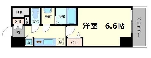 エス・キュート京町堀の物件間取画像