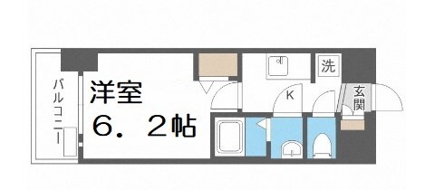 プレサンス難波インフィニティの物件間取画像