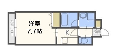 フレンシアノイエ難波南(旧:グランシス難波南)の物件間取画像