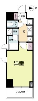 QCフラット北堀江の物件間取画像