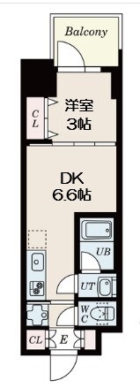 Dimus北浜の物件間取画像