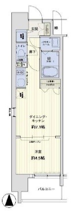 スワンズシティ心斎橋アネーロの物件間取画像