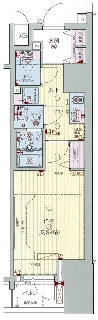 プレサンス北浜レガーロの物件間取画像