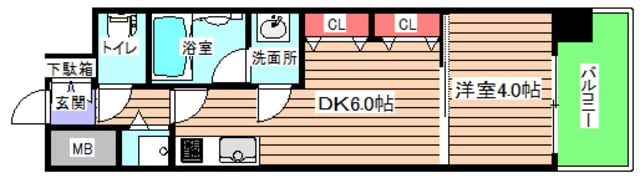 S-RESIDENCE淀屋橋の物件間取画像