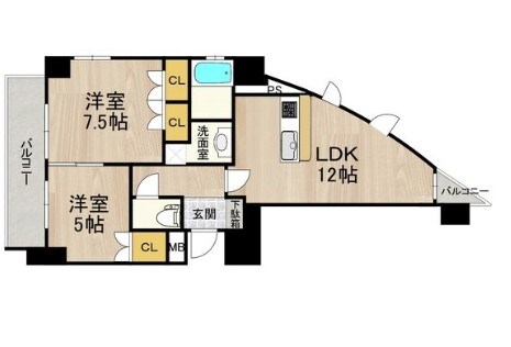 フロンティアタワー日本橋の物件間取画像