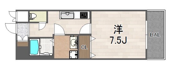 アスヴェル梅田ＷＥＳＴの物件間取画像