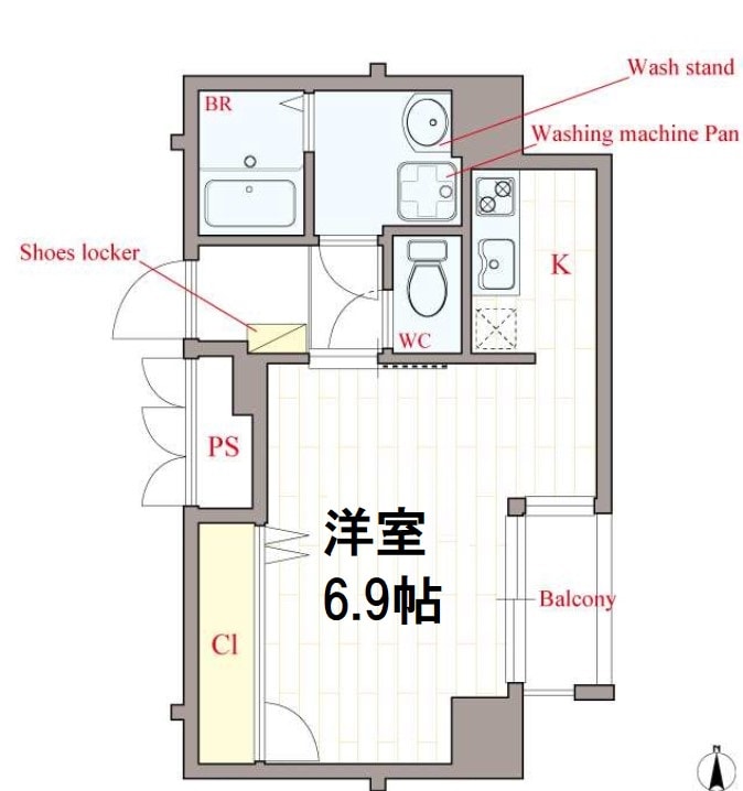 シャトーナンバリプレの物件間取画像