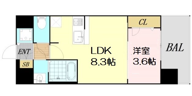 スワンズシティ大阪エスクレアの物件間取画像