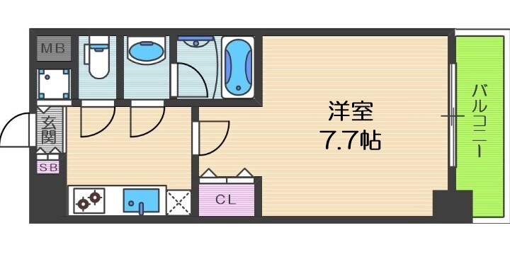 S-RESIDENCE福島Luxeの物件間取画像