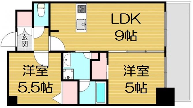 エステムコート難波Ⅴブロードの物件間取画像