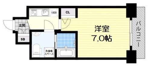 アドバンス心斎橋ラシュレの物件間取画像