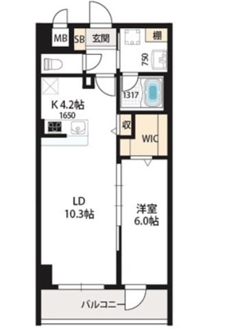 ベルンガーデン勝山北の物件間取画像