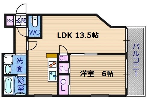 Rainbow　Court谷町五の物件間取画像