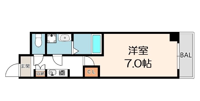 ルーブルCT難波の物件間取画像