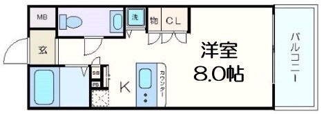 エスリード御堂筋梅田の物件間取画像