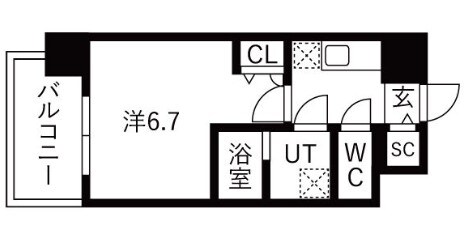 ワールドアイ大阪East Cityの物件間取画像