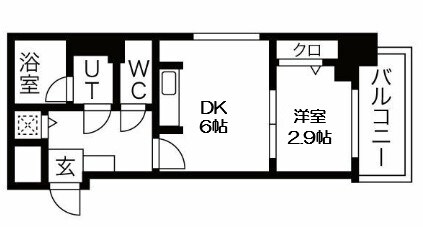 ライフフィールドなにわ本町RUELLEの物件間取画像