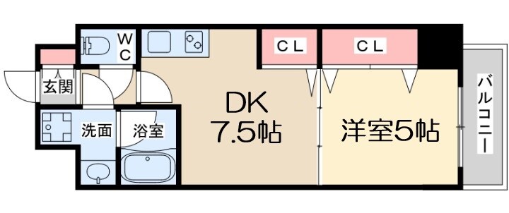 ONE ROOF FLAT FUKUSHIMAの物件間取画像