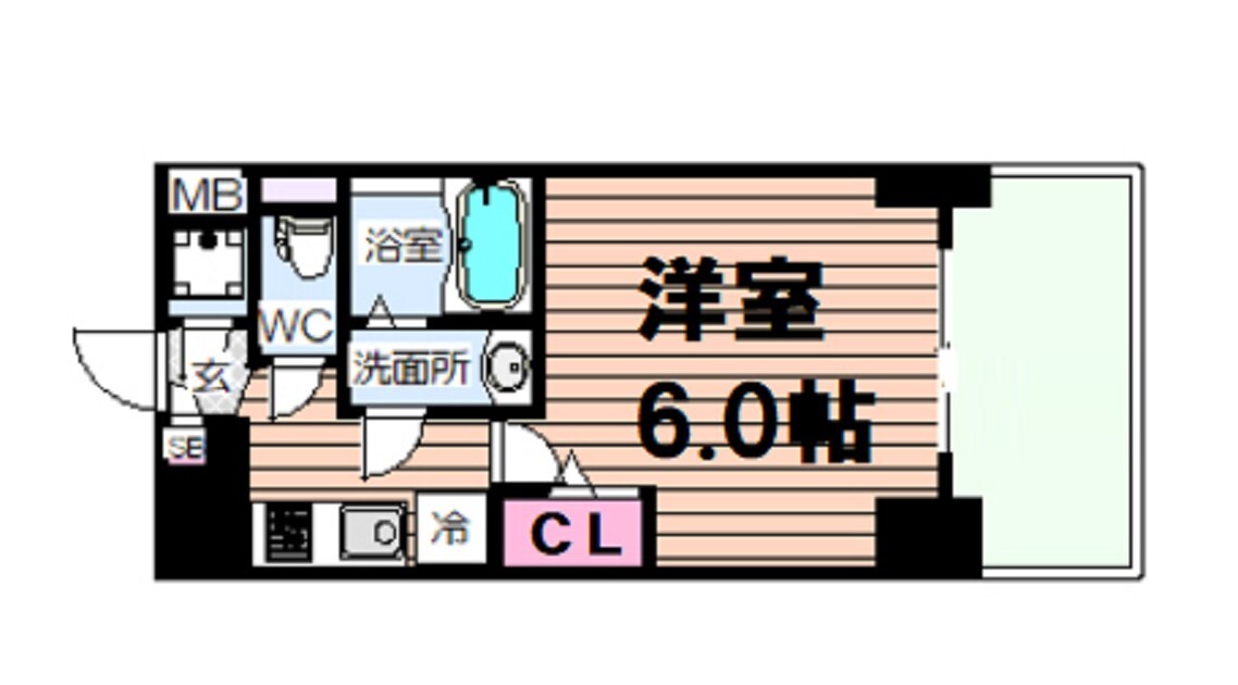 エスリード松屋町グレイスの物件間取画像